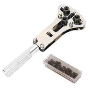 스틸강 시계 뒷면 케이스 오프너 조절 가능 나사 교환형 척 핀 제거기 수리