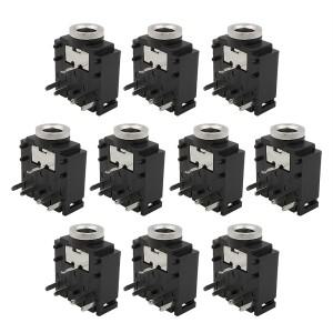 10Pcs PJ-307 3.5mm 헤드폰 스테레오 잭 소켓 오디오 이어폰 커넥터 3F07