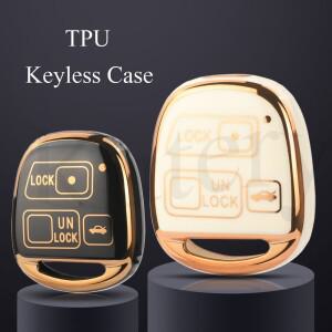 [호환품]Jingyuqin 3BTN 소프트 TPU 자동차 키 케이스 FOB For Toyota 호환 Land Crusier FJ Lexus 호환 ES