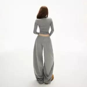 여성용 바지 블랙 캐주얼 슬림핏 핏예쁜 커브 정장세트 오렌지 와이드 세트 톱 스트링 인기1