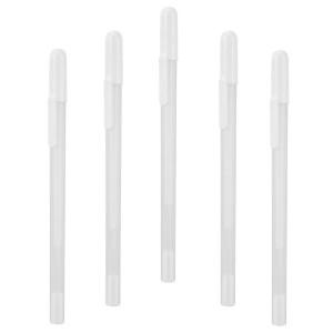 5Pcs 화이트 젤 펜 08mm 파인 팁 방수  건조 블랙 종이 드로잉 일러스트레이션 스크랩북 봉투