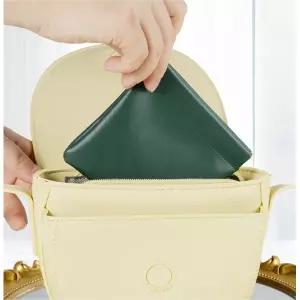 베이직 미니 휴대용 가죽 가방 화장품 생리대 파우치