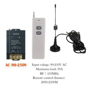 무선 원격 스위치 3000M의 펌프 보안 시스템 도어 커튼 커튼 게이트 배리어 호환 등 AC90-250V RF 제어