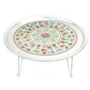 원형 양은 다과용 테이블 밥상 레트로 스타일 식탁 sam2+7bWX