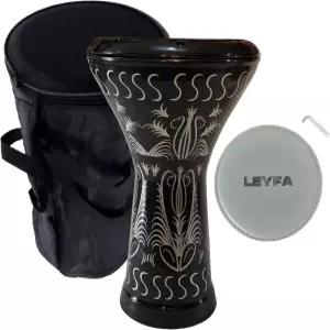 레이파 다르부카 드럼 덤벡 핸드 각인 17.5인치 추가 드럼헤드(합성 스킨) 튜닝 키 소프트 케이스 포함