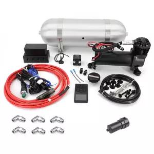 에어서스펜션 초저소음 공기 시스템 키트 3갤런 알루미늄 에어 탱크 69dB 컴프레서 펌프 포함