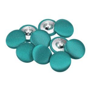 HARFINGTON 10피스 천 정장 버튼 스웨터용, 20MM 블라우스 32L 다크 라운드 드레스 섕크 바느질 그린 패브릭 메탈 커버