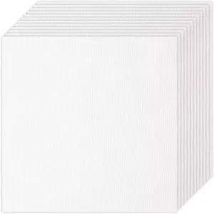 XEmbro 12 PCS 자수 원단 가정용 장식 및 바느질 DIY 공예용 프리컷 화이트 코튼 천 (5.9인치 x 5.9인치)