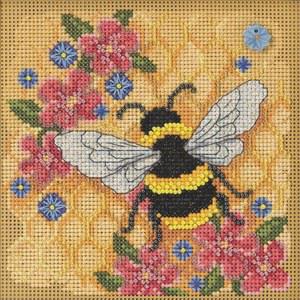 HONEY BEE 십자수 밀 키트 MH142211, 비즈 힐 2022 & 버튼 카운트 멀티 스프링