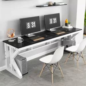 2인용 컴퓨터책상 2000 원룸 게임방 커플 컴퓨터 선반 화이트랙