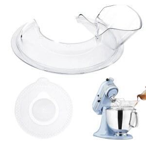 푸어링 쉴드 부속품과 믹서 커버(스테인리스 전용) 및 액세서리 볼 스플래터 4.55쿼트 스틸 헤드 가드 스탠드 KITCHENAID 호환, 믹서용 틸트