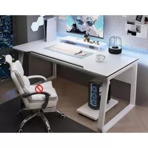 2인용 컴퓨터 책상 게이밍 방 선반 형 탁자 일자형 사무용 철제