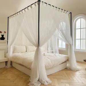 침대캐노피 프레임 장식 그물 심플 레이스 싱글 기숙사 퀸
