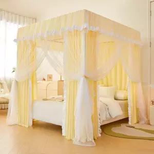 방한텐트 침대 방한커튼 겨울 수면 패브릭 사각난방텐트 모기장