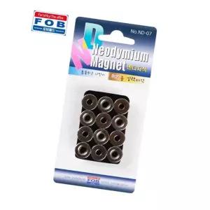 포비 초강력 네오디움 구멍자석 ND-07 12mm 3T 12개입 놀이용 광고용 HV325