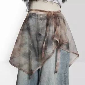 레이스 스카프 허리 빅사이즈 엉덩이 스트팹