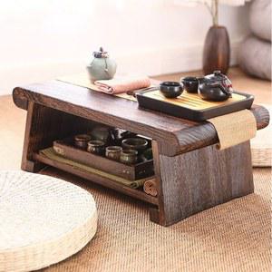 원목다도상 좌식술상 나뭇결 다과 스텐상 25 오동나무 차림새 나무 사각소반 가정용 접이식