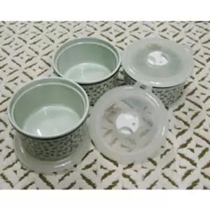 도자기 밀폐 용기 반찬통 냉장고 보관 소 3개 세트