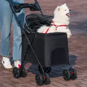 반려동물 유모차 산책용 접이식 개모차 강아지 유모차 소형견 원터치 이동식 튼튼한 이동용 캐리어 휴대용