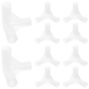 20개 티 캐노피 피팅 피팅 캐노피 부품 온실 커넥터 작은 부품 플라스틱 흰색 텐트 프레임