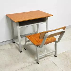 책상의자 레트로 중학교 옛날 책걸상 나무 스툴 초등 학원 일체형