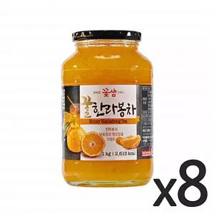 꽃샘 꿀한라봉차 1kg 1박스 8개 액상차 과일청 전통차 홈카페 에이드