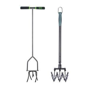 야드 버틀러 침대 필수 도구 번들 ILTB-1 - 긴손잡이 손 경운기 로터리 정원 경운기 - 쉬운 잔디 관리를 위한 도구 세트 - 방청 도구 - 분말 코팅 강철