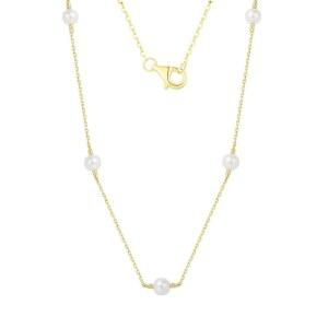 카라탄트 14k 솔리드 골드 배양 진주 주얼리 세트 변색 없음 없음 AAA+ 고품질 담수 수동 분류 목걸이 팔찌 귀걸이