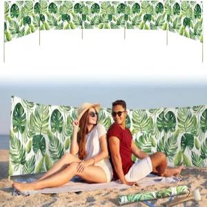 여름 야외 모래 바람 보호를 위한 6개의 하드우드 폴 고무 망치와 휴대용 가방이 있는 Cinnvoice 20피트 팜