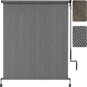 파티오를 위한 에버샷 야외 롤러 그늘막 5피트 높이 x 8피트 높이의 외부 파티오 롤업 블라인드 180 GSM