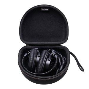 소니 MDR7506 프로페셔널 대형 다이어프램 헤드폰과 호환 LTGEM 케이스 블랙(케이스 전용)