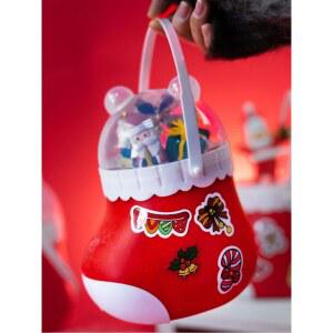 토트 크리스마스 케이크 크리스마스 장식 덮개 베이킹 통 핸드 곰돌이 양말 훌라후프 산타 통 부츠