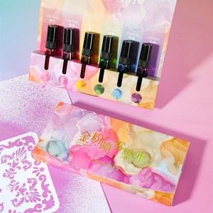 6개입 금가루 스프레이 잉크 아트 세트 데코 DIY 초대장 그래피티 핸드북 제작을