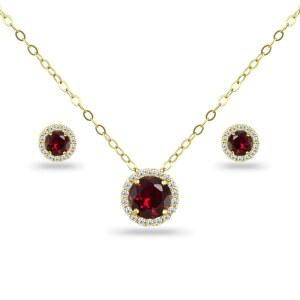 B. 여성 브릴리언트 주얼리 세트 원형 헤일로 시뮬레이션 주얼리 숏 초커 칼라 다인 펜던트 목걸이 주얼리 선물 상자가 있는 신부 들러리용 스터드 귀걸이 세트