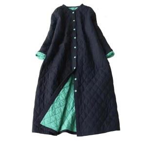 여성 겨울 얇은 긴 면 옷 캐주얼 다용도 오버사이즈 루즈 코튼 로브 따뜻한 퀼팅 자켓 블랙