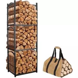장작 거치대 2단 다용도 보관대 땔감