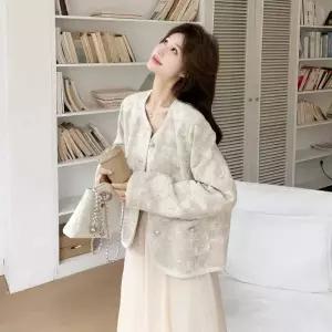 여자 린넨마 자켓 면 마 자수 코트 원픽1