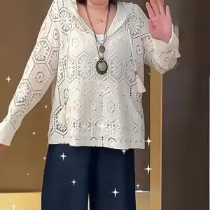 여자 후드티 빅사이즈 보헤미안 후드 펀칭 레이스 긴팔 티 가을 슬림핏 상의 원픽3