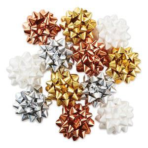 생일 어버이날 결혼식 신부 샤워 모든 행사를 위한 홀마크 선물 활 모음 12 카운트(골드 실버 브론즈 흰색 화이트)