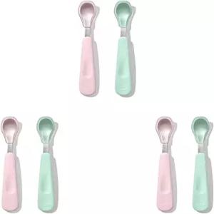 소프트 실리콘이 포함된 OXO 토트 피딩 스푼 세트 - 오팔 앤 블라썸 (3팩)