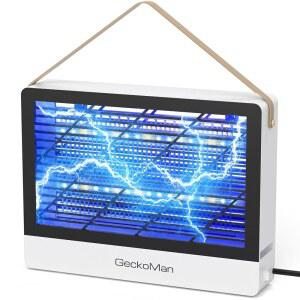 2팩 게코맨 LED 실내 벌레 재퍼 실내 과일 파리 트랩 실내 모기 재퍼 플라이 재퍼 에너지 절약 최대 매력 하이브리드 스펙트럼 튜브 u2022 10년 수명 향상된 고전압 순간