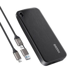 iDsonix 휴대용 SSD 512GB 외장 하드 드라이브 USB 3.2 GEN 2 최대 1000MB/s 외장 솔리드 스테이트 드라이브 Xbox PS5 Mac PC 노트북 카메라 i10PRO와 호환 2인치 USB C 케이블 포함