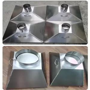 스테인리스 주방 후드 배기 덕트 커버 교체용 식당 작업장 원형사각 연결구