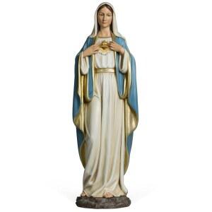 BC 가톨릭 성모 마리아의 순수한 마음 동상 제단용 24.5인치 대형 성모상 교회용 가톨릭 동상 병원 학교용 가톨릭 동상 빌드클래식이 핸드메이드 르네상스 조각상