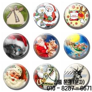메리 크리스마스 냉장고 자석 카보 숑 참고 홀더 홈 장식 스티커 주방 기념품 선물 산타