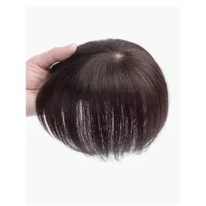 정수리 여성 인모 부분가발 탑커버 중년 볼륨 가르마 헤어피스 앞머리 여자