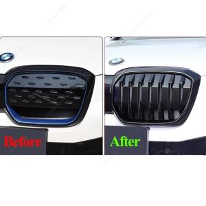 자동차 전면 범퍼 키드니 그릴 M 스타일 에어 인테이크 레이싱 BMW G08 iX3 2020 바디 키트 튜닝