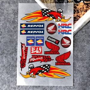 혼다 반사형 오토바이 스티커, 어두운 곳에서 밤에 사용하는 3M 안전 경고 스쿠터 헬멧