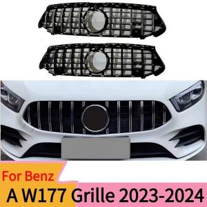 메르세데스-벤츠 A-클래스 W177 2023-2024 인렛 미들 메쉬 프론트 그릴 그리드 범퍼 튜닝 트림 A180 A200