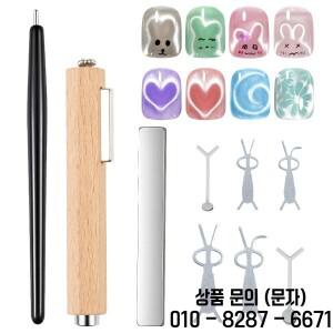 4/7/6/9개 고양이 눈 자석 세트 (네일용 철제 모양 토끼 디자인 DIY 도구 신학기용)